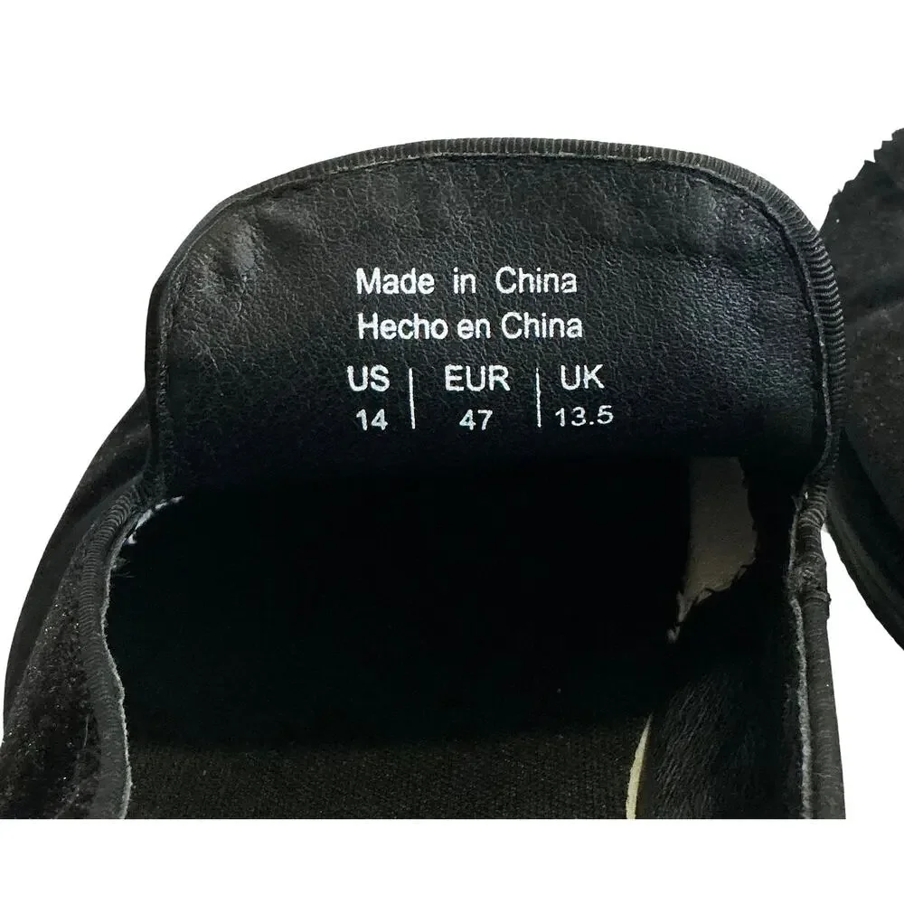 Steve Madden Ortholite Lined Black Soft Velvet Slip-On Formal Loafers Men’s 14M